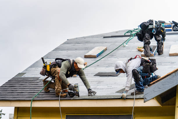 Professional Roofing technician working in Burlington, NJ